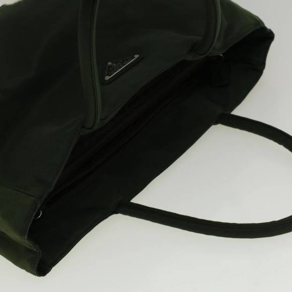 PRADA Hand Bag Nylon Green Auth cl802 - Picture 6 of 16
